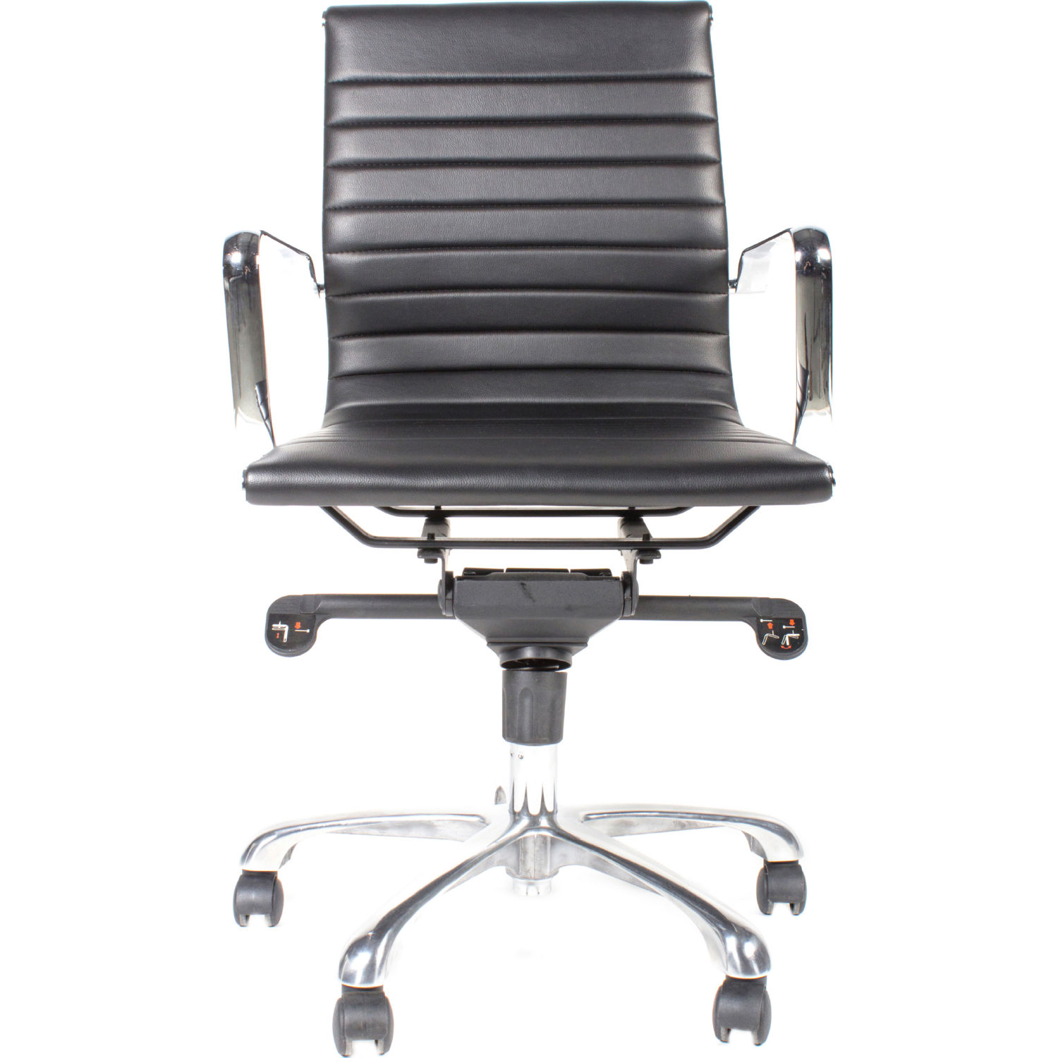 Moe s ZM 1002 02 Omega Low Back Office Chair in Black Leatherette