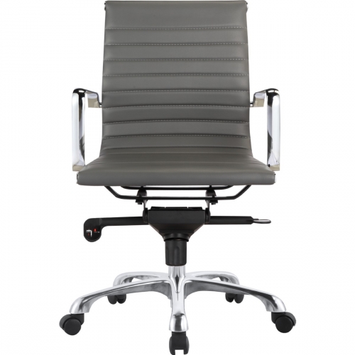 Omega Low Back Office Chair in Grey Leatherette