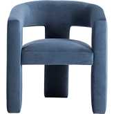 Elo Accent Chair in Dusted Blue Fabric