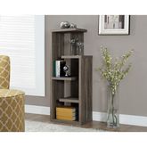 Dark Taupe Reclaimed Look 48" H Accent Display Unit Bookcase