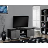 Black Frame w/ Grey Doors 60" TV Stand Console