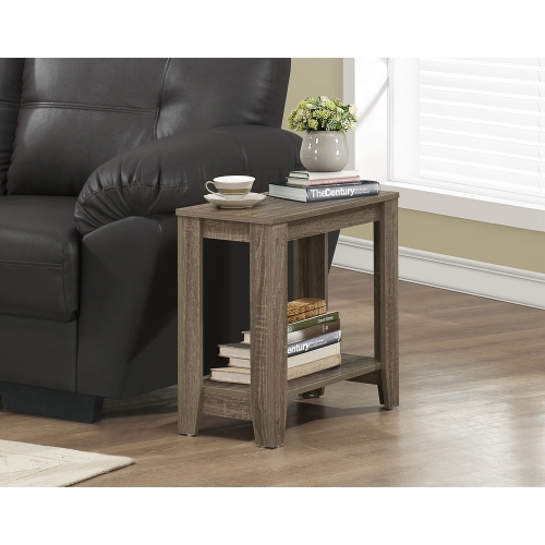 Dark Taupe Reclaimed Look Accent Side Table