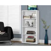 White 48" H Bookcase w/ Adjustable Shelves