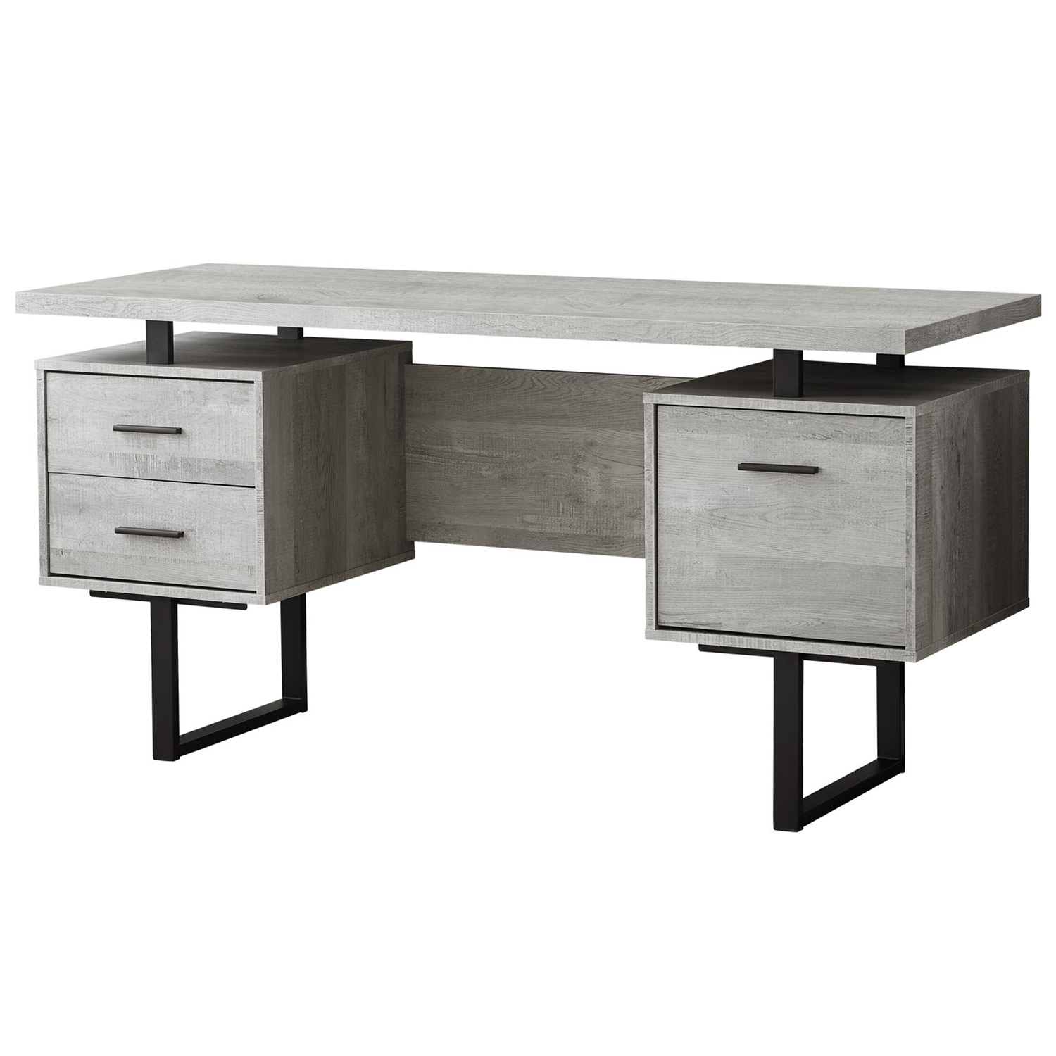 grey wood grain desk