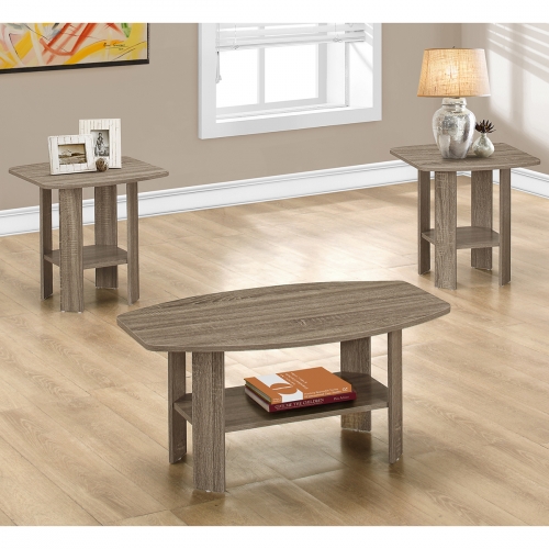 Occassional Table Set in Dark Taupe (Set of 3)