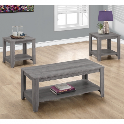 Occassional Table Set in Grey (Set of 3)