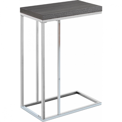 Accent Table in Grey w/ Chrome Metal