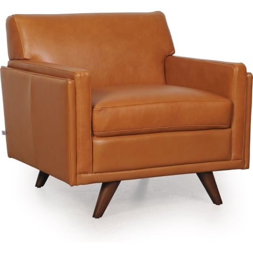 Milo Accent Chair in Tan Leather