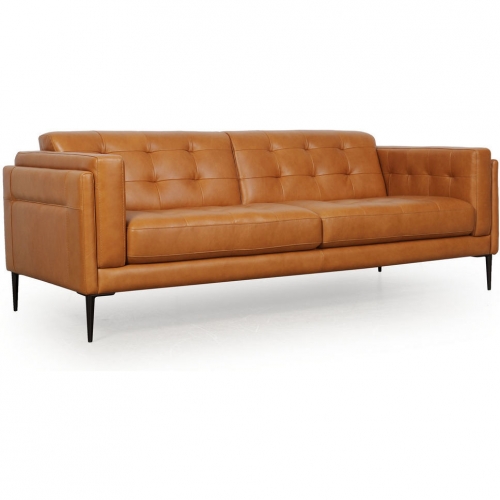 Murray Sofa in Tufted Tan Leather