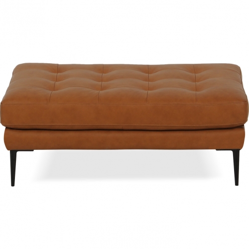 Murray Bench Ottoman in Tan Leather