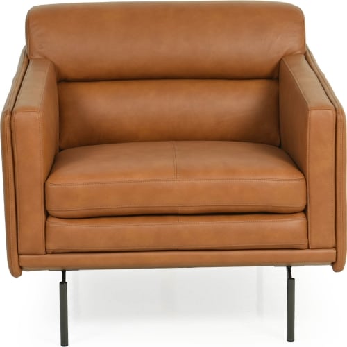 McCoy Accent Chair in Tan Top Grain Leather