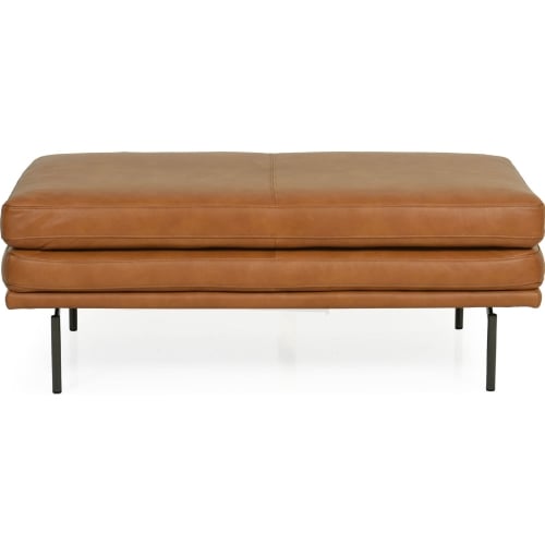 McCoy Large Ottoman in Tan Top Grain Leather