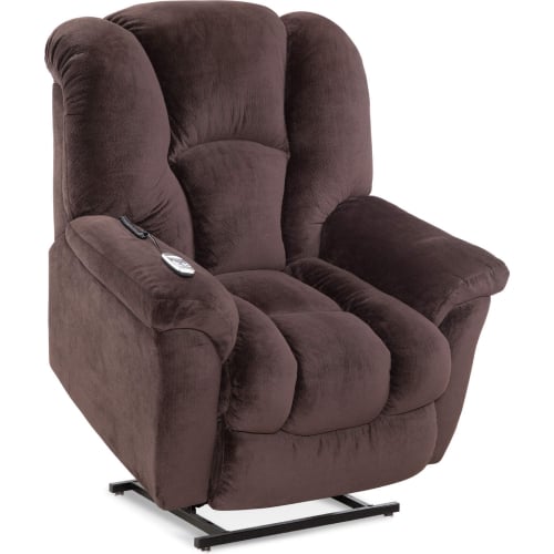 Quincy Power Lift Chair in Espresso Brown Fabric