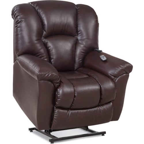 Quincy Power Lift Chair in Vintage Brown Leatherette