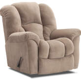 Quincy Manual Rocker Recliner in Almond Brown Fabric