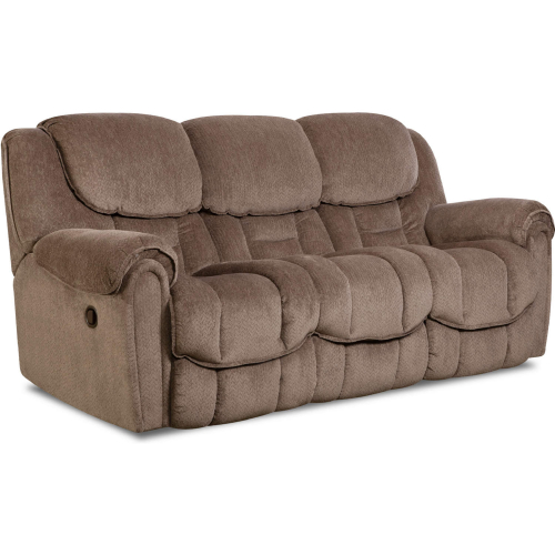 Fallon Manual Double Manual Reclining Sofa in Taupe Tan Fabric