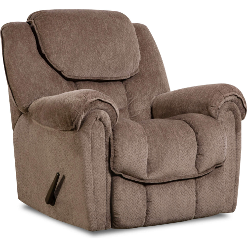 Fallon Manual Rocker Recliner in Taupe Tan Fabric