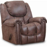 Fallon Manual Rocker Recliner in Mocha Brown Leatherette