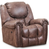 Fallon Power Rocker Recliner in Mocha Brown Leatherette