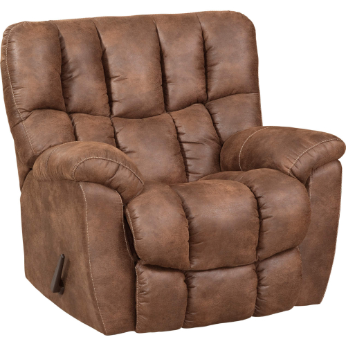 Ember Manual Rocker Recliner in Elk Brown Leatherette