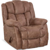 Nash Manual Rocker Recliner in Tan Tan Leatherette