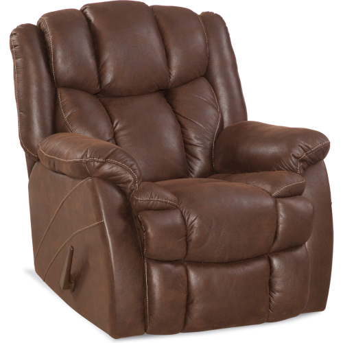 Nash Manual Rocker Recliner in Chocolate Brown Leatherette