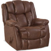 Nash Manual Rocker Recliner in Chocolate Brown Leatherette