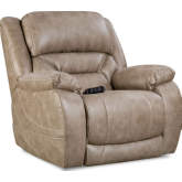 Greer Power Wall Saver Recliner in Mushroom Tan Leatherette