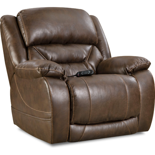 Greer Power Wall Saver Recliner in Walnut Brown Leatherette