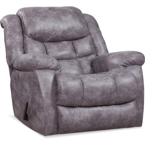 Archer Manual Rocker Recliner in Pewter Grey Leatherette