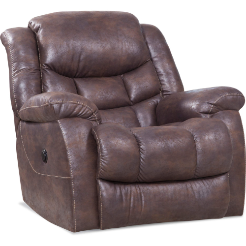 Archer Manual Rocker Recliner in Java Brown Leatherette