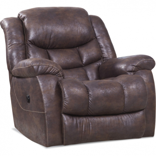 Archer Power Rocker Recliner in Java Brown Leatherette