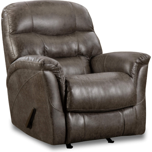 Noel Manual Rocker Recliner in Charcoal Grey Leatherette