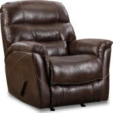 Noel Manual Rocker Recliner in Espresso Brown Leatherette