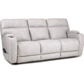 Jett Power Double Reclining Sofa in Pebble Tan Leatherette