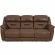 Contender Triple Power Zero Gravity Recline Sofa in Brown Top Grain Leather