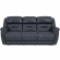 Contender Triple Power Zero Gravity Recline Sofa in Blue Top Grain Leather
