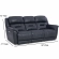 Contender Triple Power Zero Gravity Recline Sofa in Blue Top Grain Leather