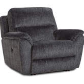 Ellery Power Recliner Chair & 1/2 in Ebony Grey Fabric