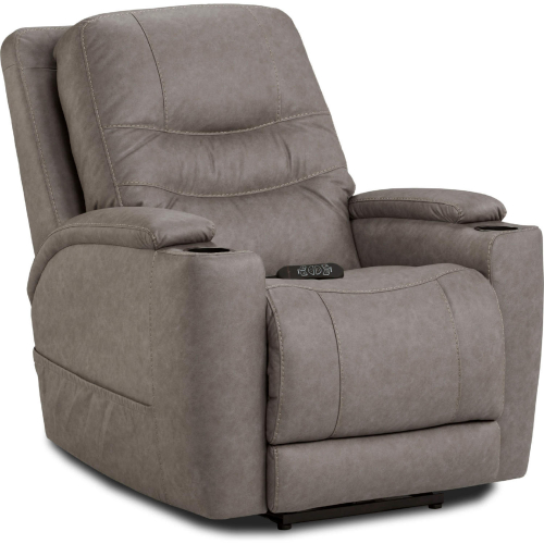 Reese Power Custom Comfort Recliner in Grey Leatherette