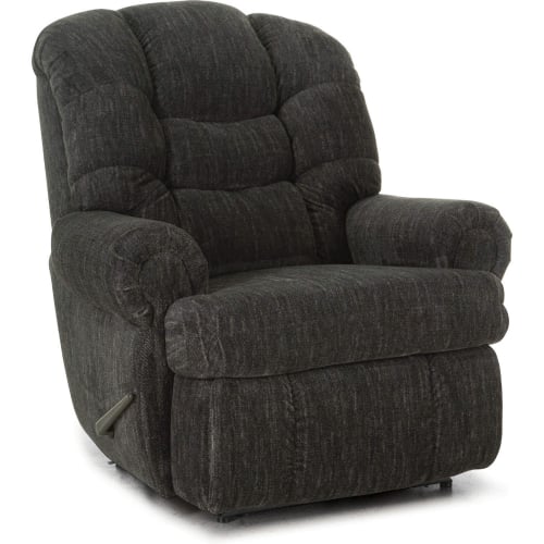 Lennox King Comfort Manual Recliner in Graphite Grey Fabric