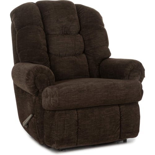 Lennox King Comfort Manual Recliner in Fudge Brown Fabric