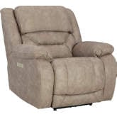 Oakley Zero Gravity Power Wall Saver Recliner in Fog Tan Leatherette