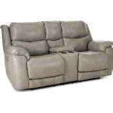 Idris Zero Gravity Power Reclining Loveseat in Mushroom Tan Top Grain Leather