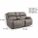 Charleston Triple Power Recline Zero Gravity Loveseat in Grey Leatherette