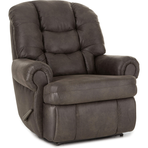 Lennox King Size Manual Recliner in Tumbleweed Gray Leatherette