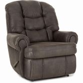 Lennox King Size Manual Recliner in Tumbleweed Gray Leatherette