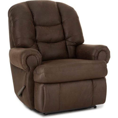 Lennox King Size Manual Recliner in Walnut Brown Leatherette