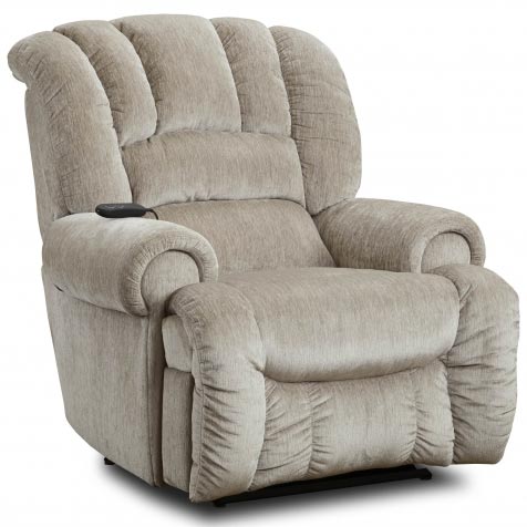 Houston King Comfort Power Recliner in Dune Tan Fabric