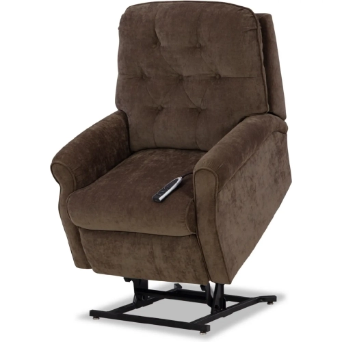 Dori Zero Gravity Power Lift Chair in Tufted Brazil Brown Fabric